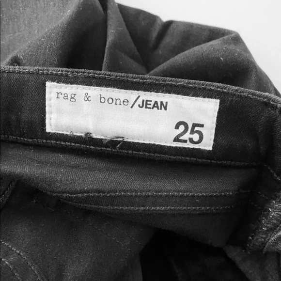 Rag & Bone Stevie Cropped Skinny Jean Tie Hem Cola Black NWT - Picture 7 of 9